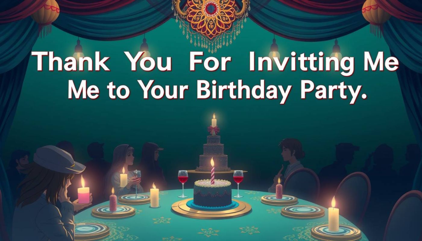 30 Thank You For Inviting Me To Your Birthday Party Messages