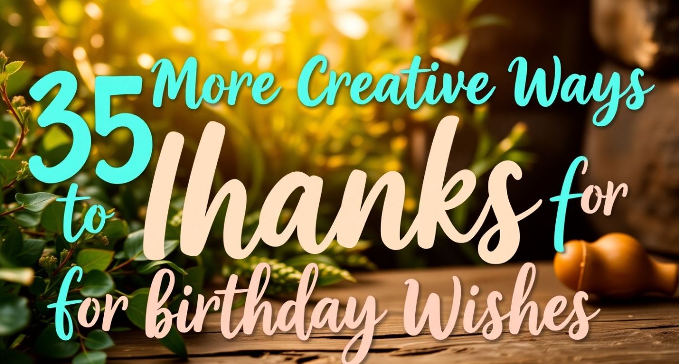 35 More Creative Ways to Say Thanks for Birthday Wishes