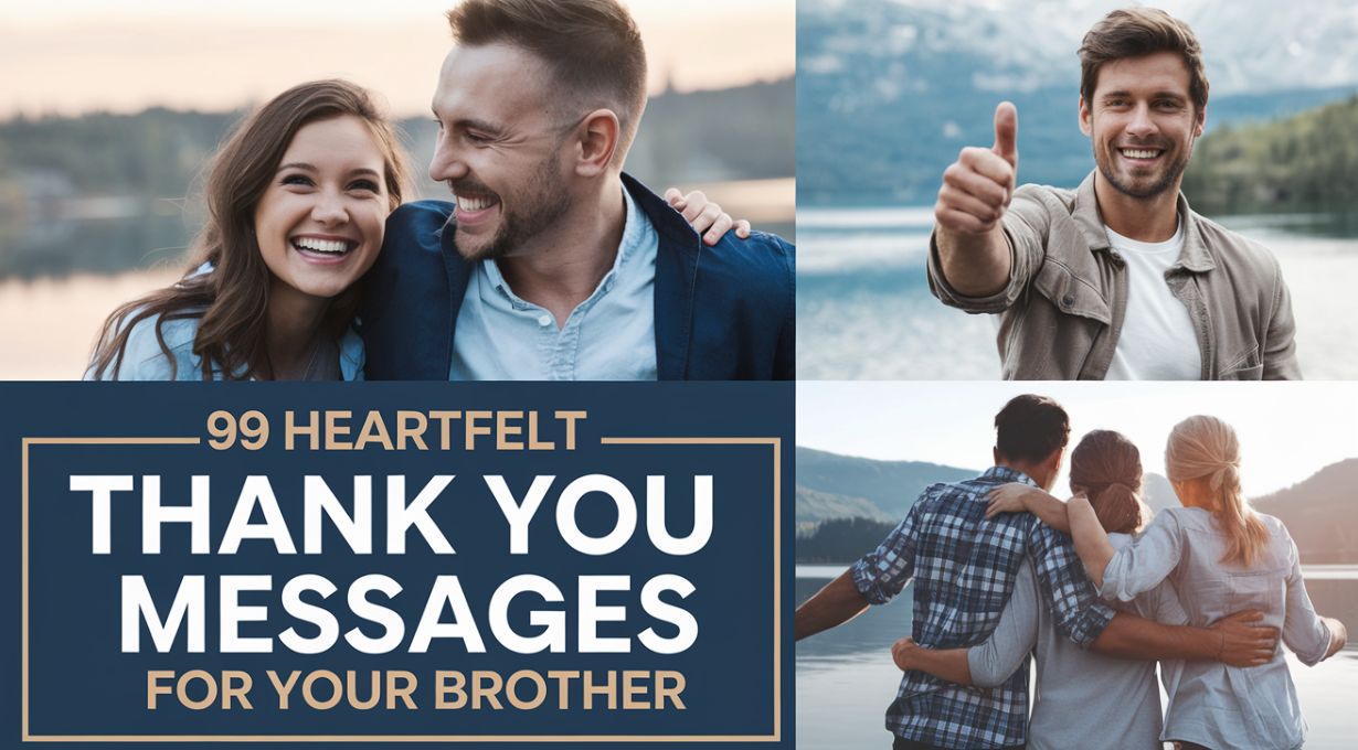 99 Heartfelt Thank You Messages for Your Brother