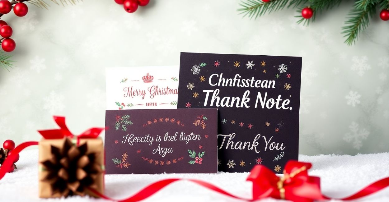 Christmas Gift Thank You Note Examples