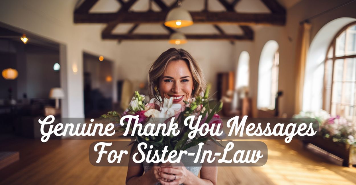 Genuine Thank You Messages for Sister-in-Law